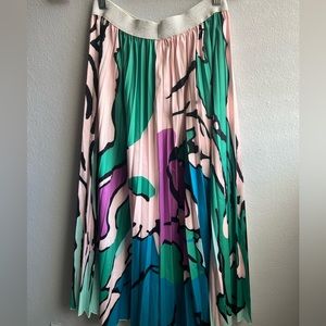 Multi color medium length skirt